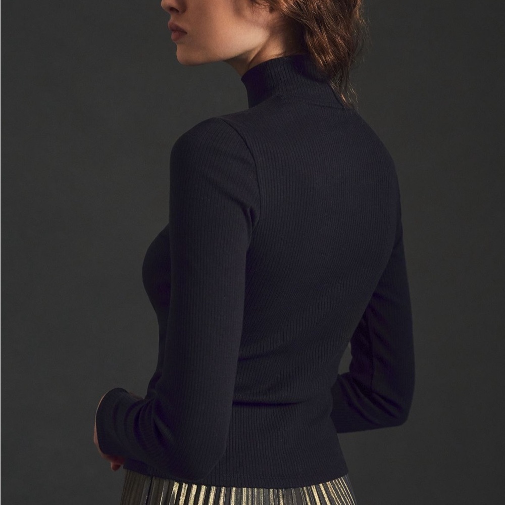 Anthropologie Maeve Ribbed Turtleneck Size Large